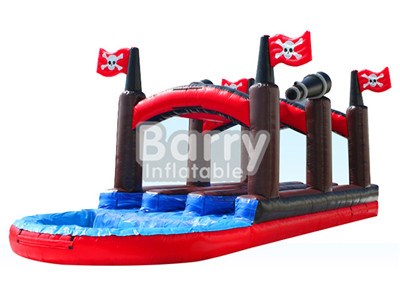 Backyard slip and slide , pirate ship inflatable inflatable water slide slip and slide BY-SNS-029